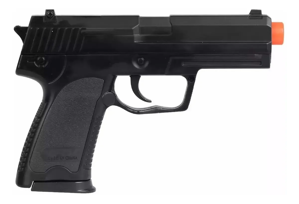 Pistola Airsoft Full Metal Zm20 Compact - Spring Preto 6 Mm