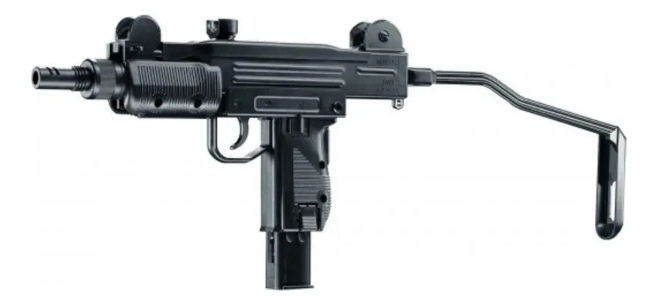 Rifle Pressão Co2 Mini Uzi Full Metal Blowback 4.5 Bbs E Co2 Preto