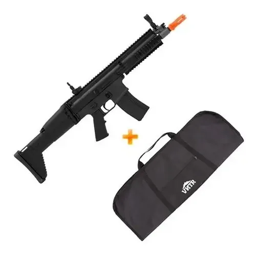 Fuzil de ar comprimido elétrico preto Cyma CM067 de 6 mm