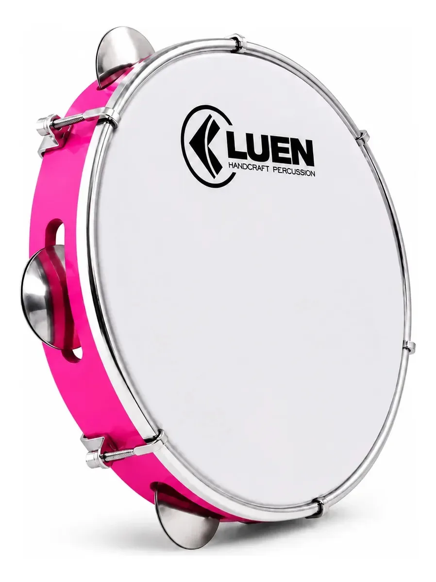 Pandeiro 10 Abs Rosa Pele Leitosa Luen