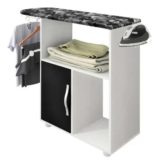 Tábua De Passar Roupas Com Porta - Dakar Chf Branco/preto