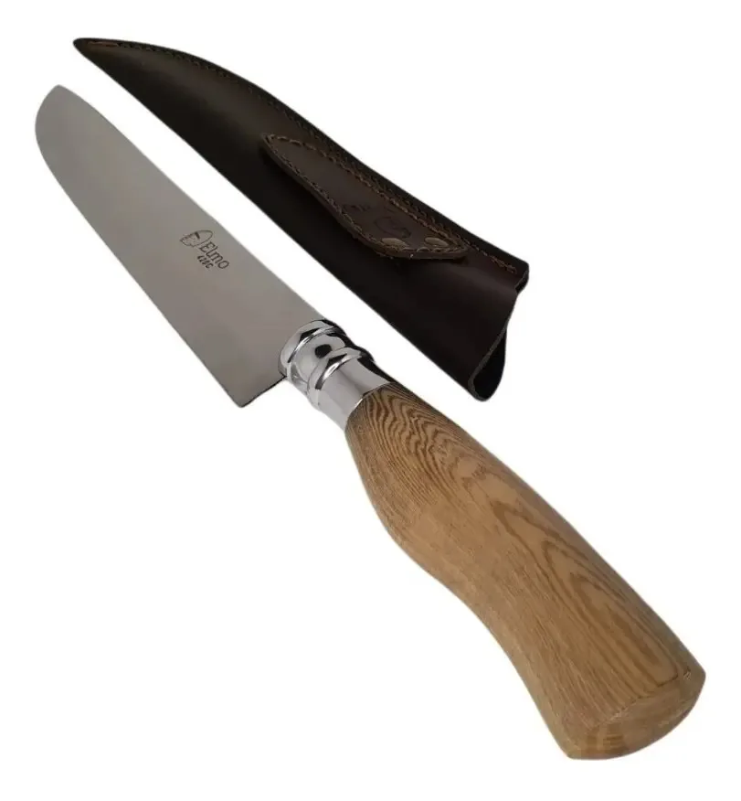 Faca Gaúcha Artesanal Elmo Rodeio Aço Inox 420 Cabo Madeira 20,5cm