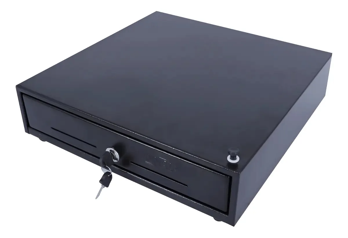 Gaveta Dinheiro Aço Carbono Innal Porta Moedas Cédulas Preta 42cm
