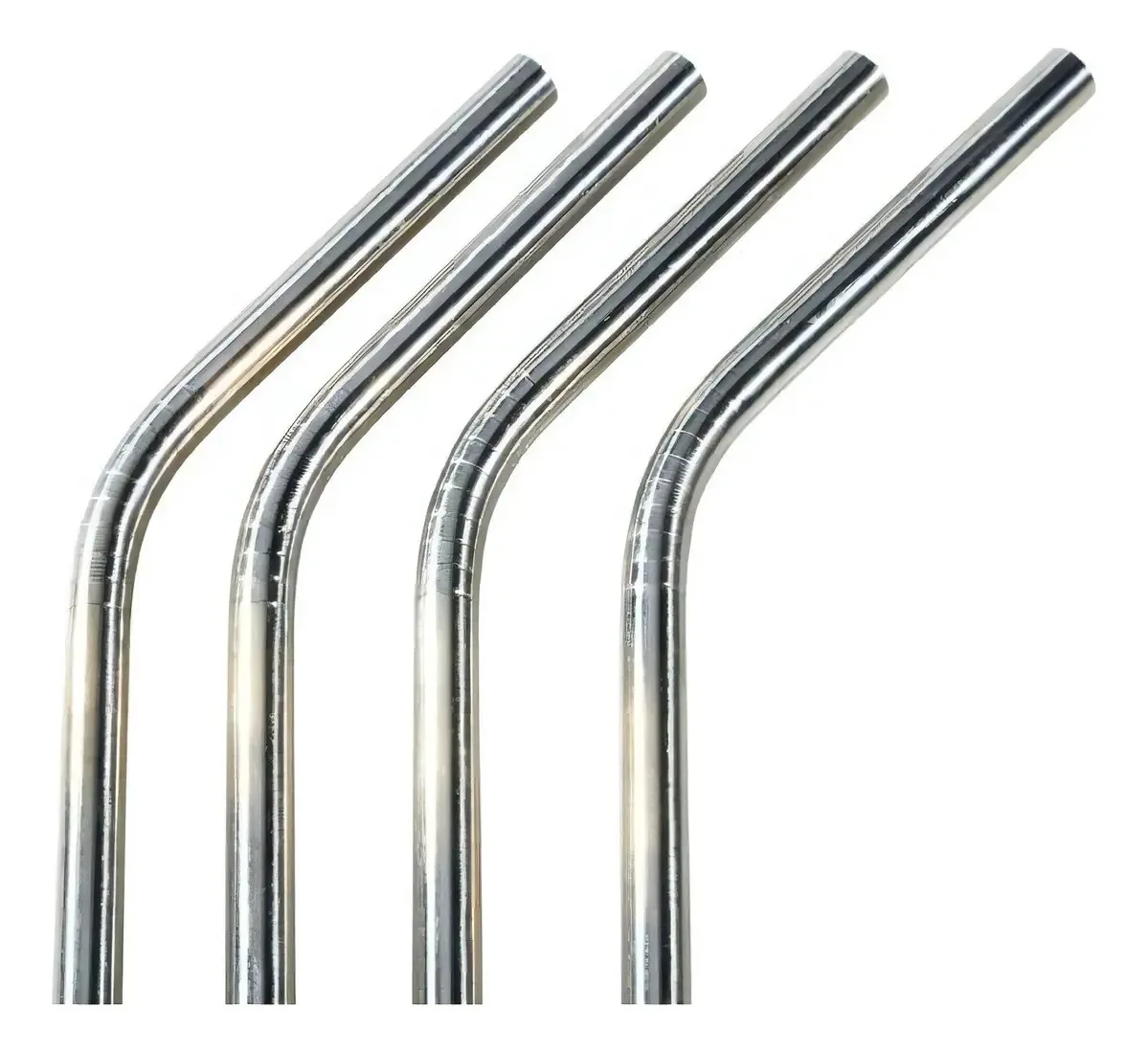 Canudos Em Aço Inoxidável 4 Peças Reutilizável + Limpador