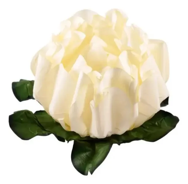 Forma Flor Rosa Maior Marfim C/40