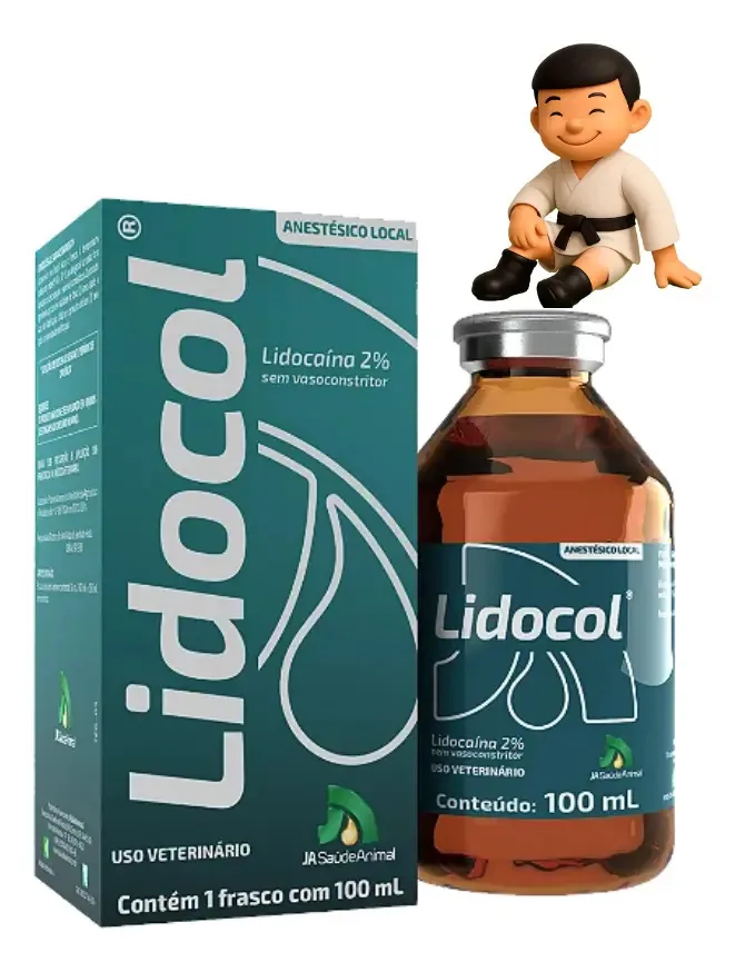 Lidocol 100ml Anestésico Veterinário para Cavalos - JA Saúde Animal