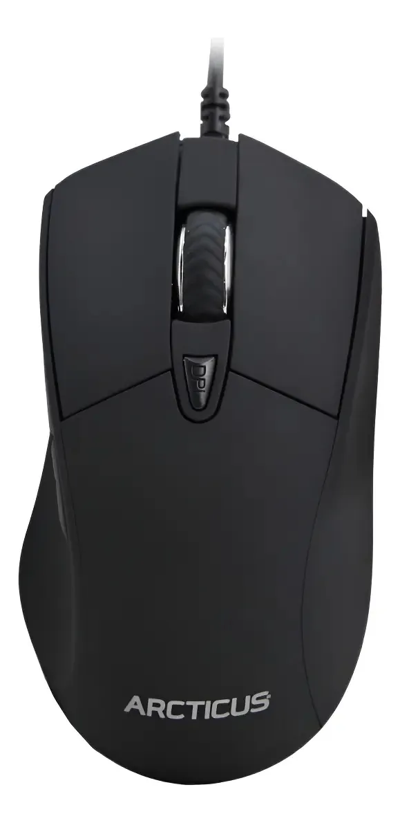 Mouse Óptico Arcticus MO67B Preto com Cabo e 6 Botões