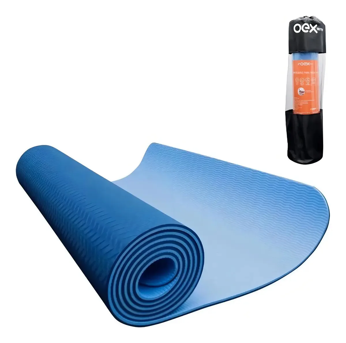 Colchonete Tapete Yoga Ginástica Pilates 1,83mx61cm E Bolsa