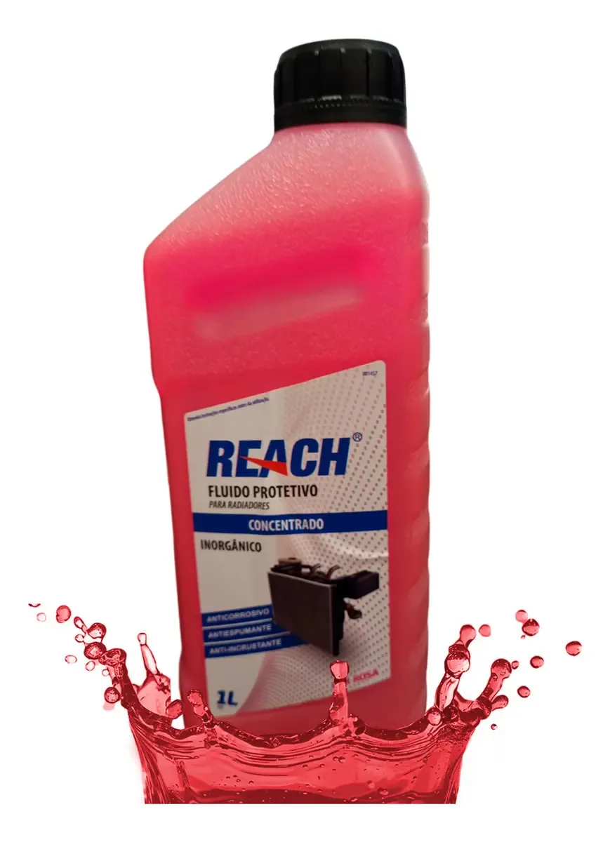 Aditivo Radiador Rosa Inorgânico Reach 1 Litro Concentrado
