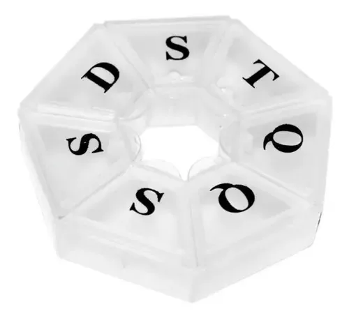 Porta Comprimidos Organizador Semanal Diário De Remédios Cor Transparente