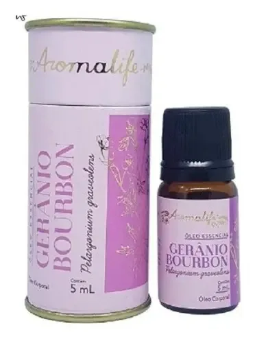 Gerânio Bourbon 5ml Óleo Essencial Oe Aromalife Aromaterapia