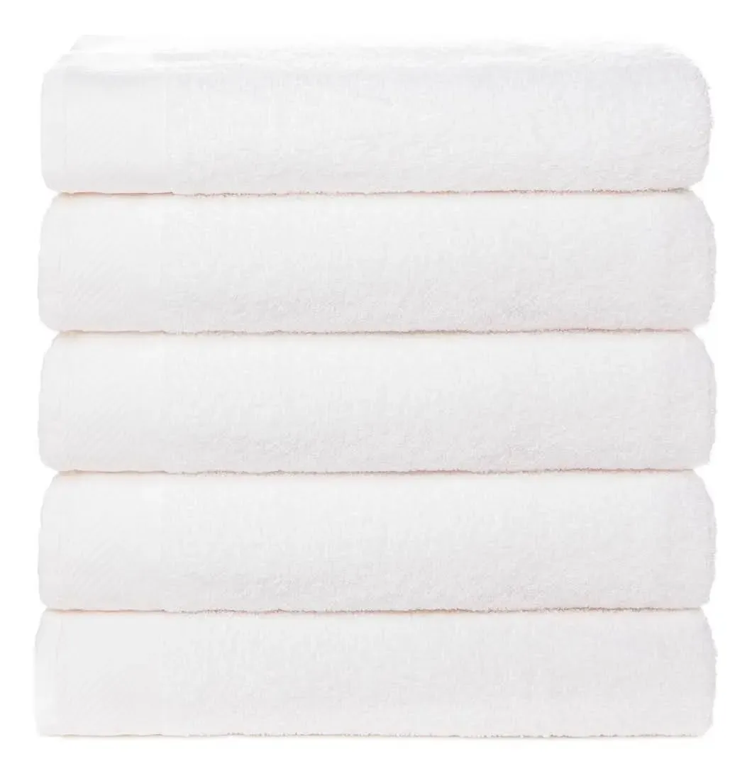 Kit 10 Toalhas Banho Banhão Canadá Toalha Gigante 360 Gramas Cor Branco Lisa