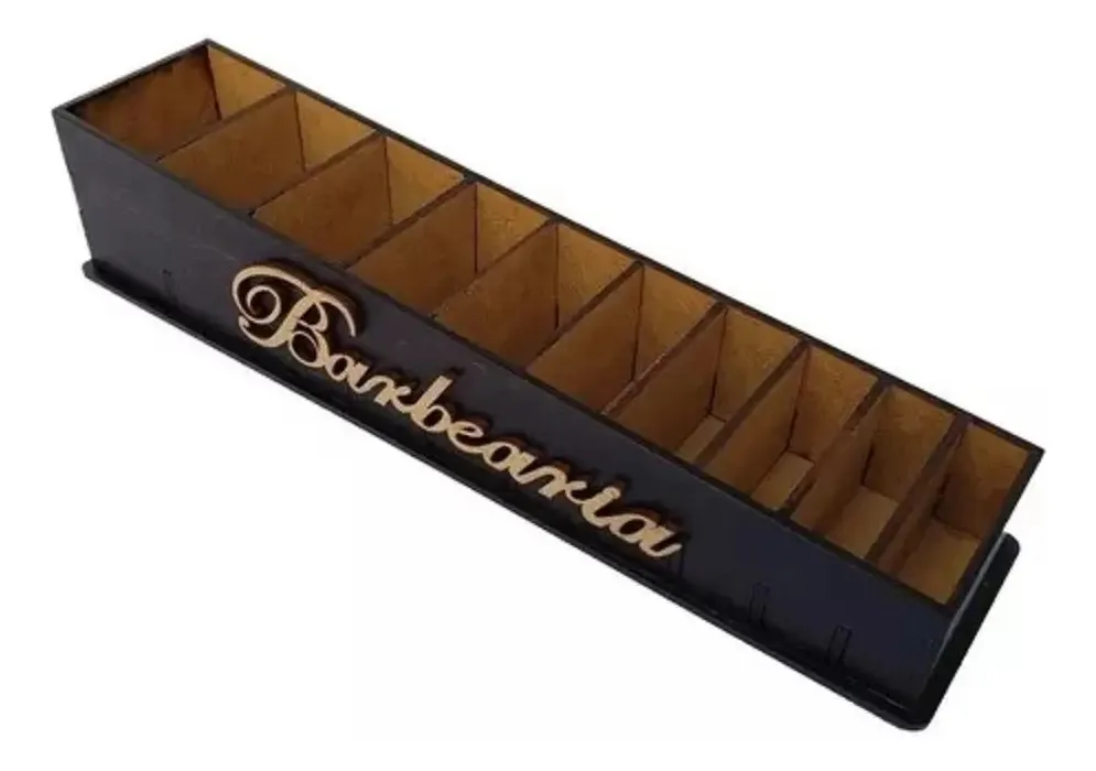 Suporte De Pentes De Maquinas De Cortar Cabelo Para Barbeir$ Cor Marrom