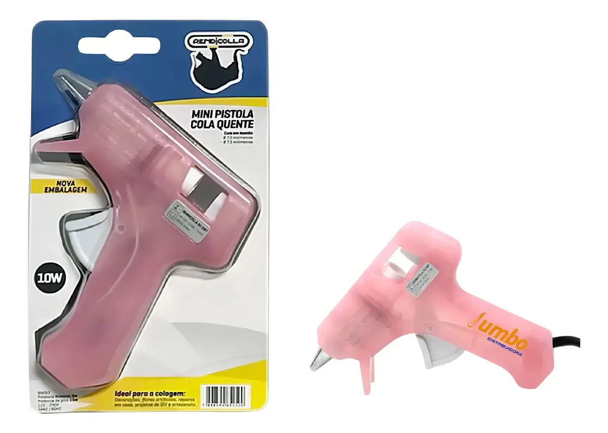 Pistola Cola Quente Rendicolla Bivolt 10 W Pequena Rosa