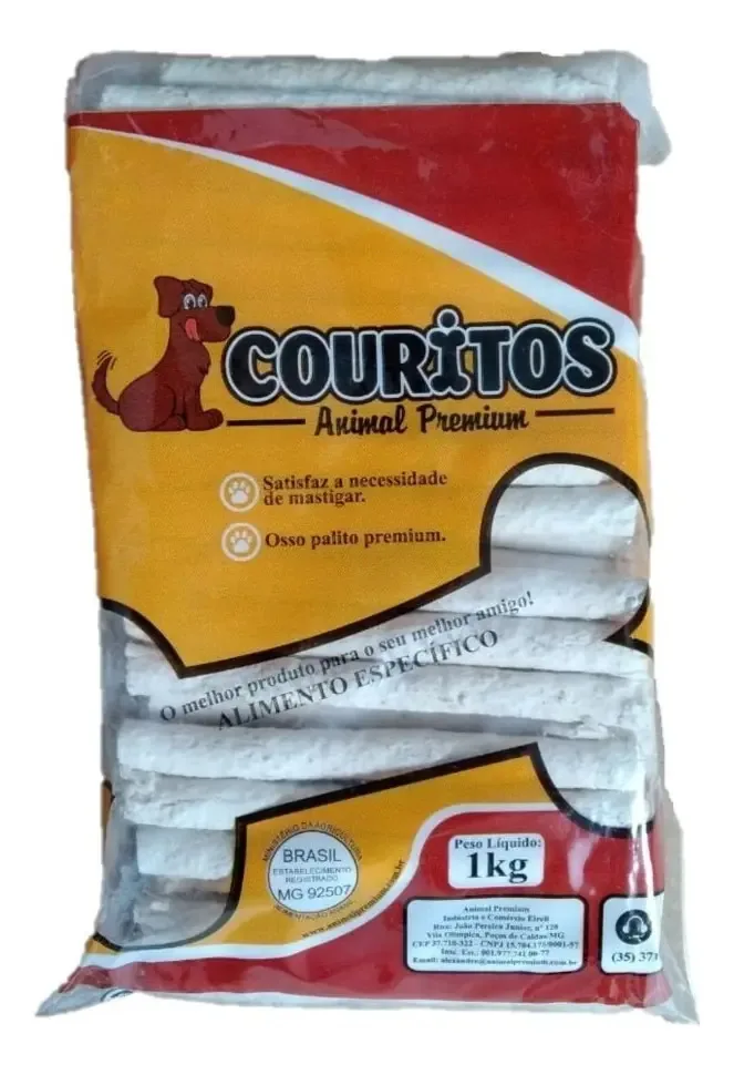 Osso Palito Branco Natural 10,5 Mm Couritos 1kg