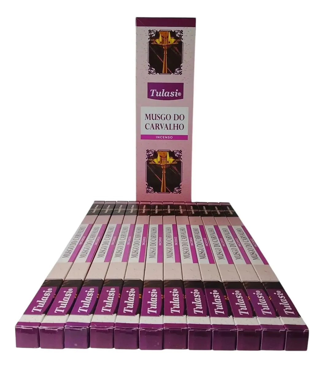 Incenso Indiano Tulasi Musgo Do Carvalho - Terroso 12 Caixas Musgo Do Carvalho