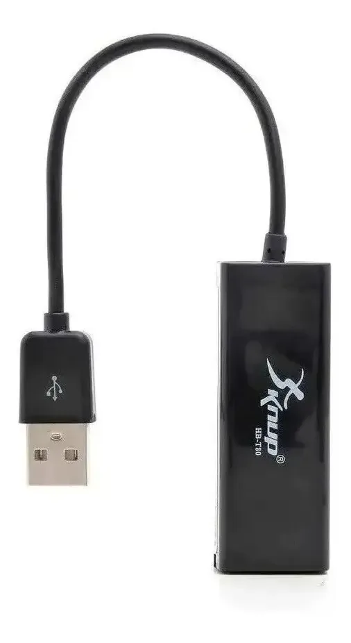 Adaptador USB de Rede Knup HB-T80 RJ45 para Internet 10/100Mbps