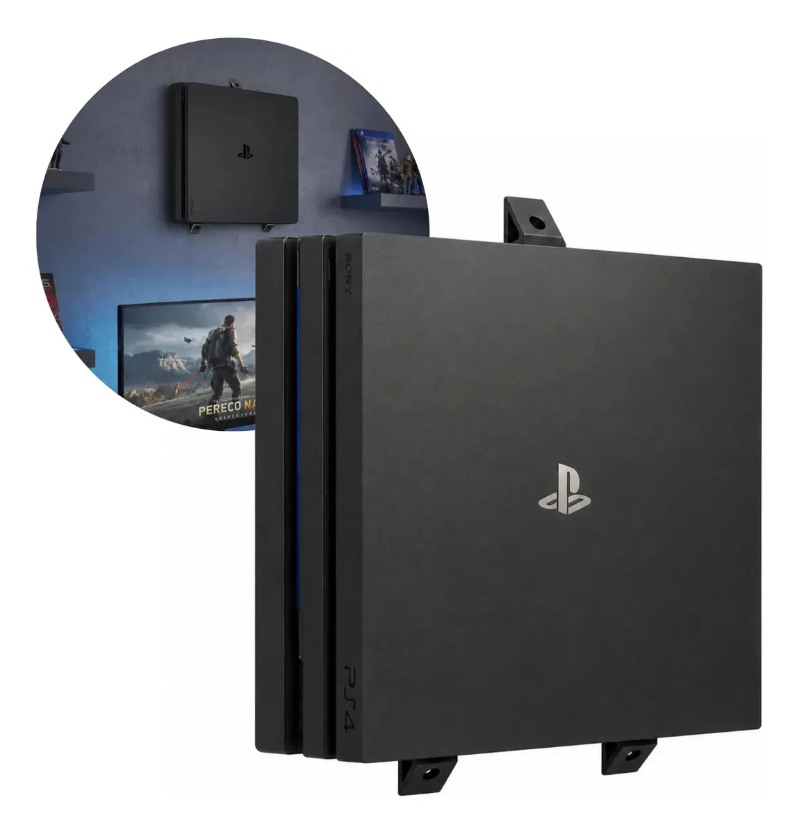 Suporte De Parede Vertical para Playstation 4 Pro PS4 Pro Preto
