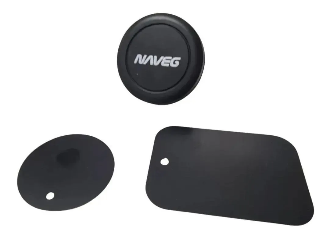 Suporte Celular Veicular Magnético Preta Naveg Nva 720 Painel Para-brisas