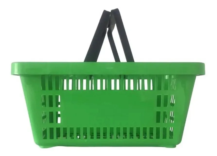 5 Cesta Cestinha Plastica Super Conveniência Cor Verde-claro