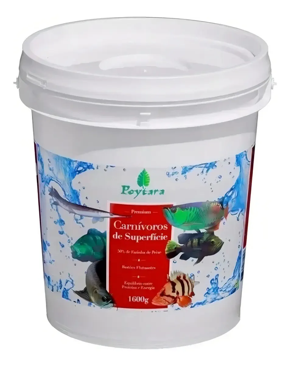 Racao Poytara P Peixes Carnivoros De Superficie Gd 1,6kg
