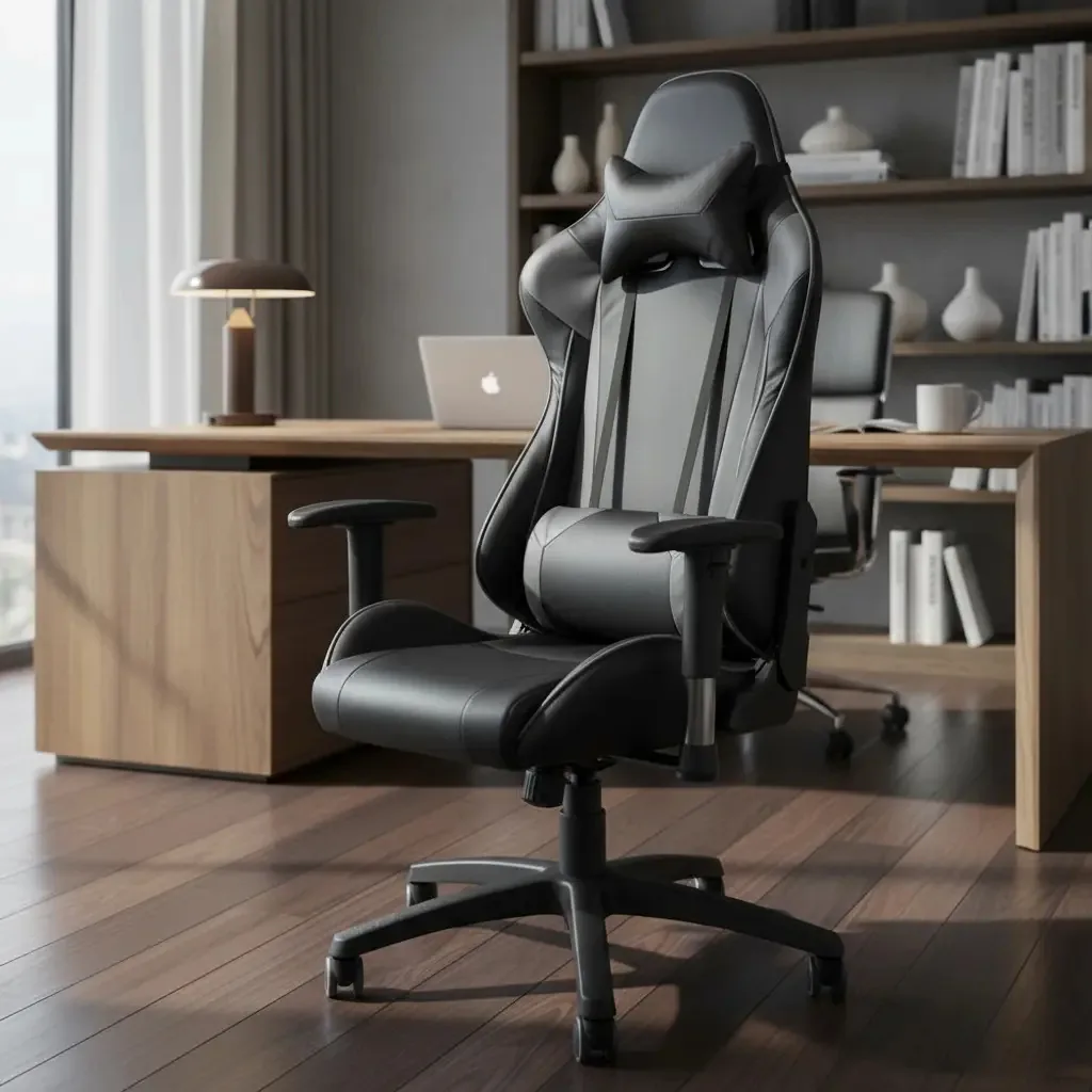 Cadeira Gamer F16 Or Design Cinza com Rodas