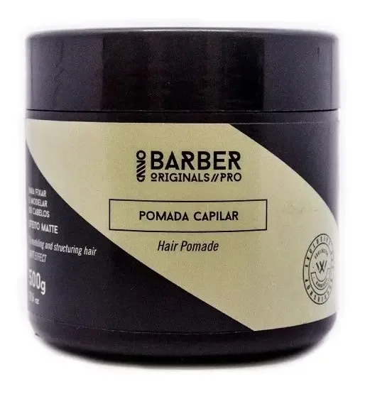 Pomada Modeladora Masculina Efeito Seco 500g P/ Barbearia