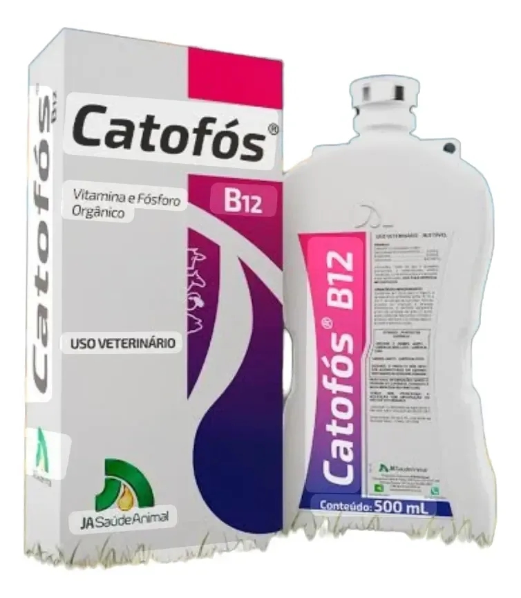 Catofós B12 Solução Injetável 500ml para Bovinos, Equinos e Suínos