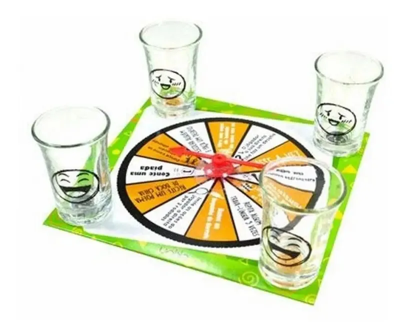 Jogo Roleta Drink 4 Shots Adulto Unika Para Brincadeiras