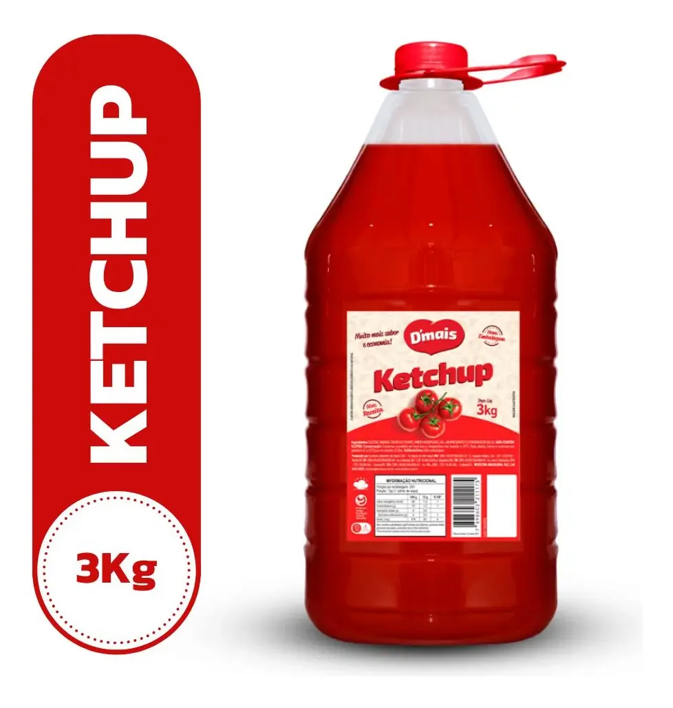 Ketchup Tradicional Dmais Embalagem Pet 3kg