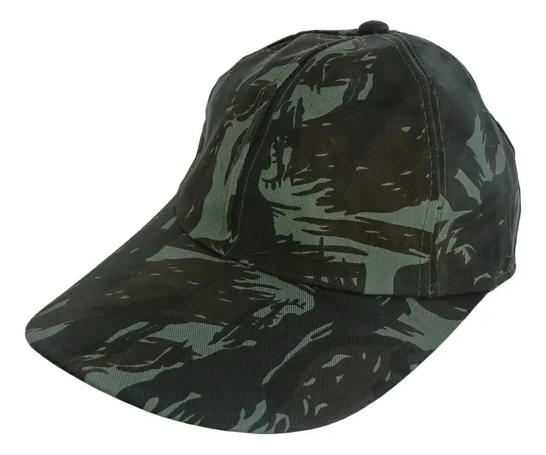 Boné Viseira Camuflado Aba Grande Proteção Solar Oxford Camuflado Único