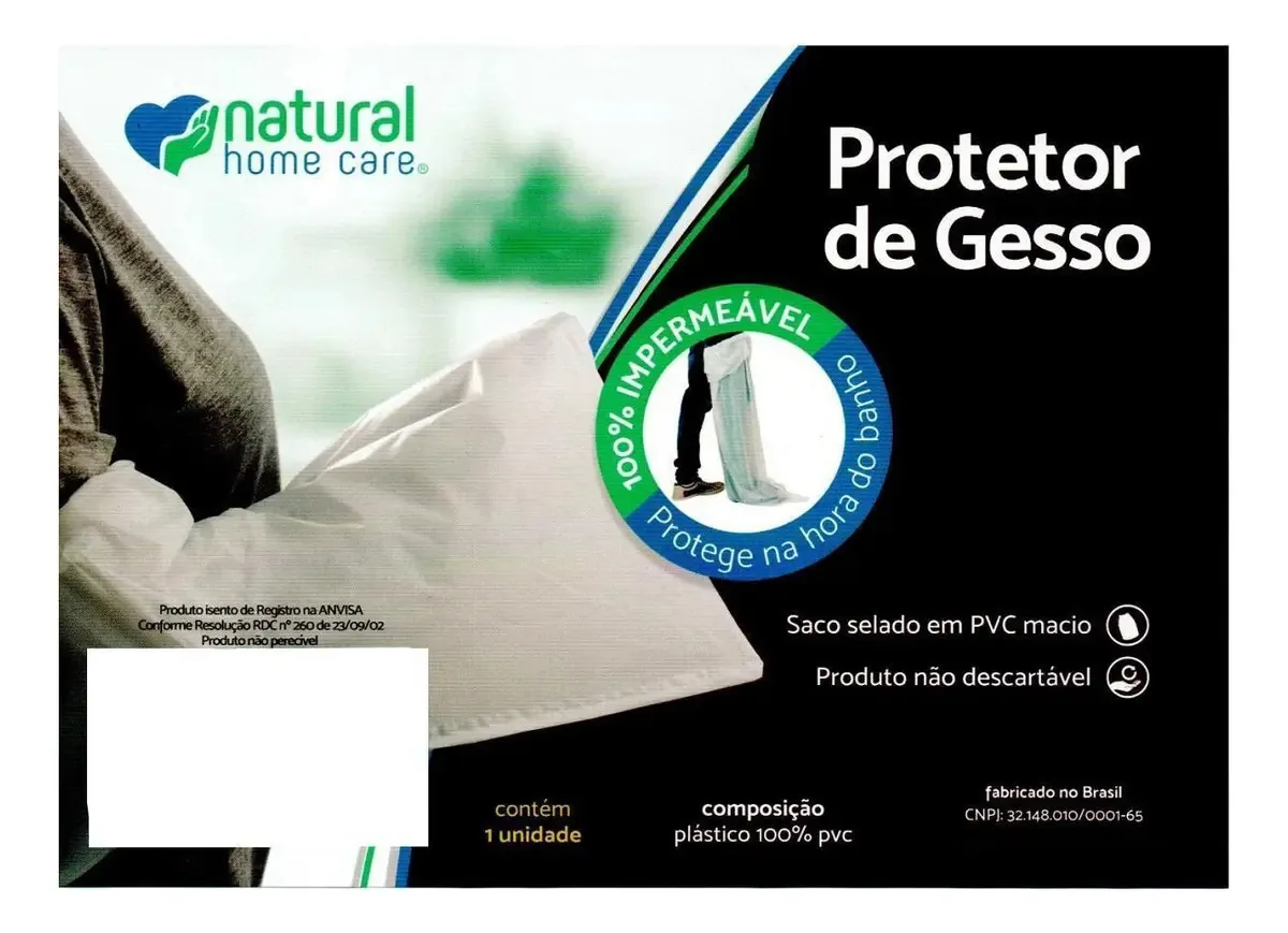 Capa Pvc Impermeável Gesso, Atadura E Curativos 40x110cm