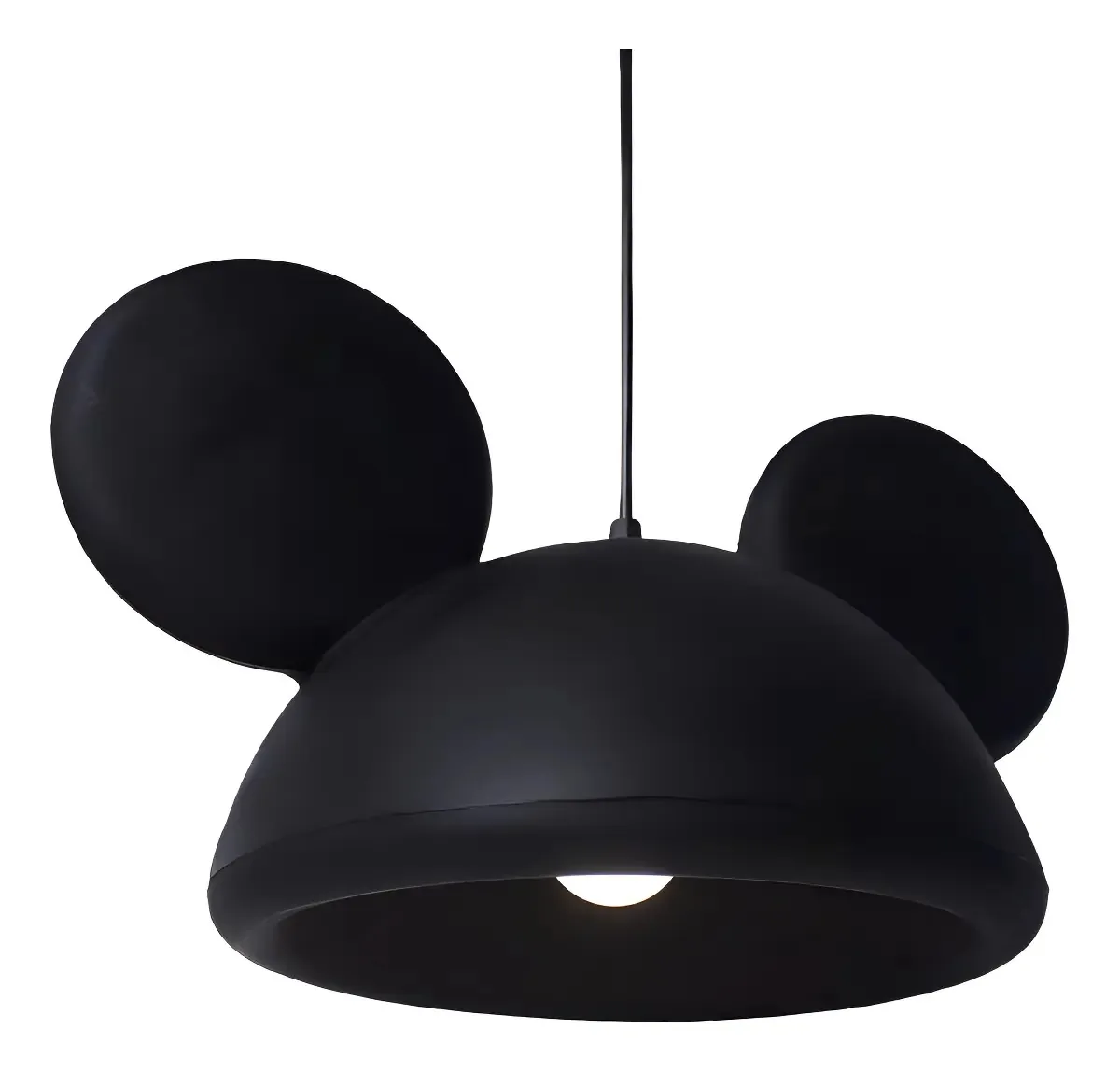 Pendente Orelhas Mickey Usare Preto 24x41cm Iluminação Moderna