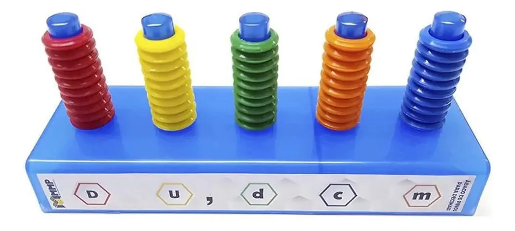 Ábaco Infantil Educativo 50 Peças Cores para Aprendizado Matemático