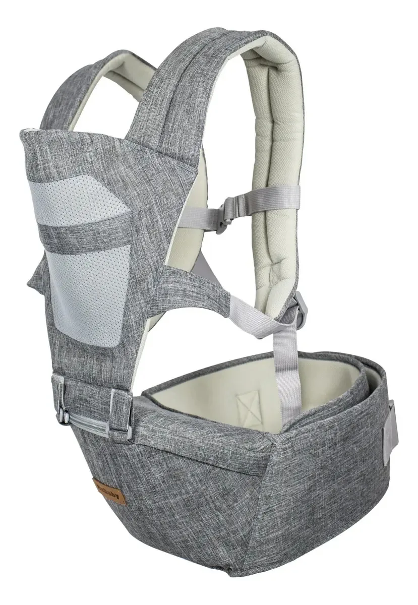 Canguru Seat Air Ergonômico Regulável Kababy Cor Cinza