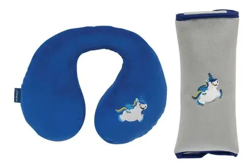 KIT VIAGEM PROTETOR PESCOCO/CINTO AZUL - KABABY 16607A