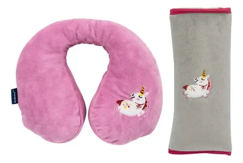 KIT VIAGEM PROTETOR PESCOCO/CINTO ROSA - KABABY 16607R