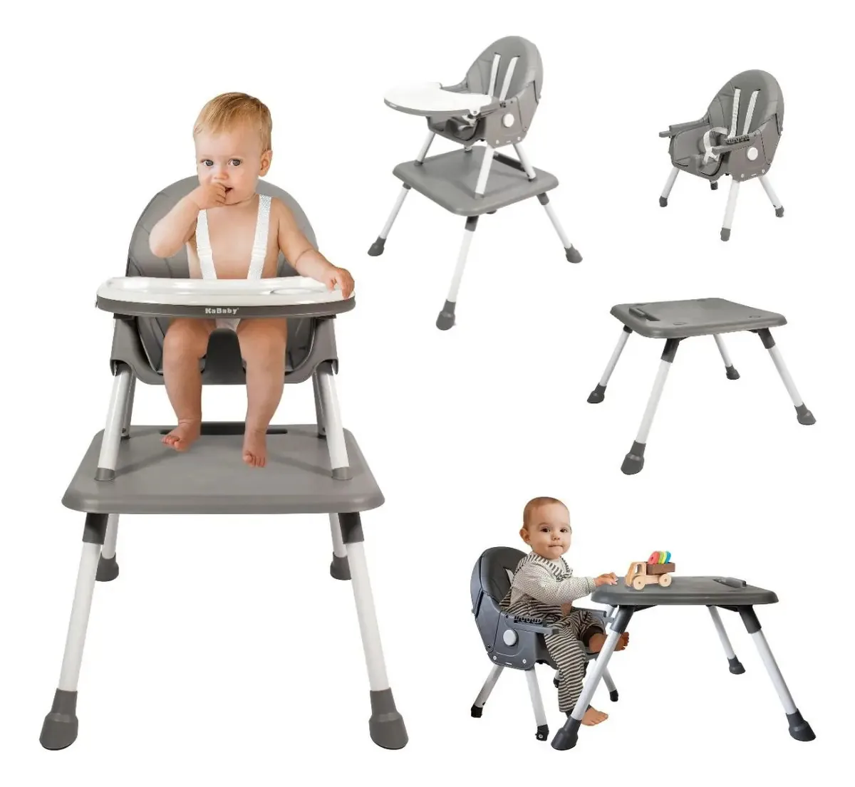 Cadeira De Alimentação Portátil Bebê Multifuncional Com Mesa
