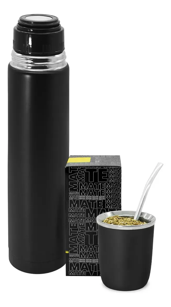 Equipamento térmico de aço inoxidável Matero Thermo Matt e lâmpada preta