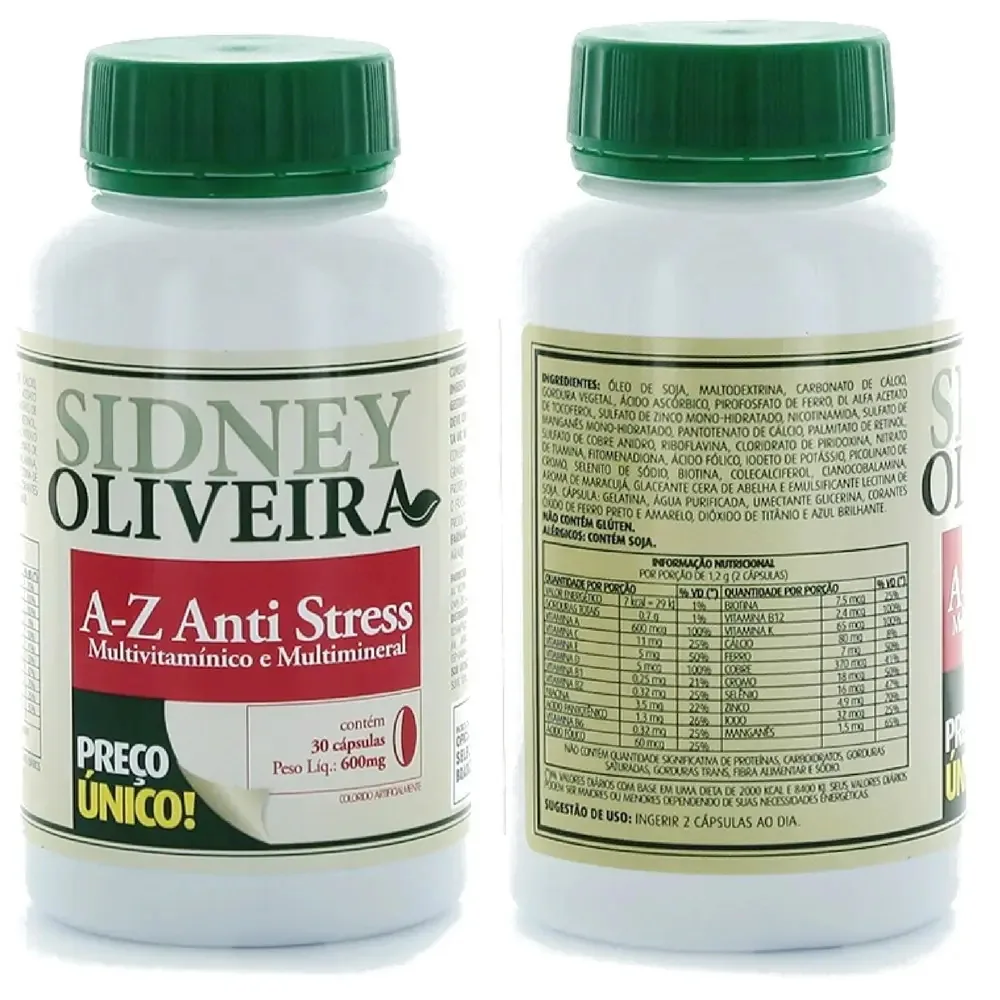 A-z Anti Stress 30 Capsulas - Vitaminas E Minerais