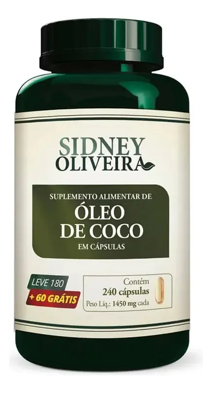 Óleo De Coco 1450mg 240 Capsulas