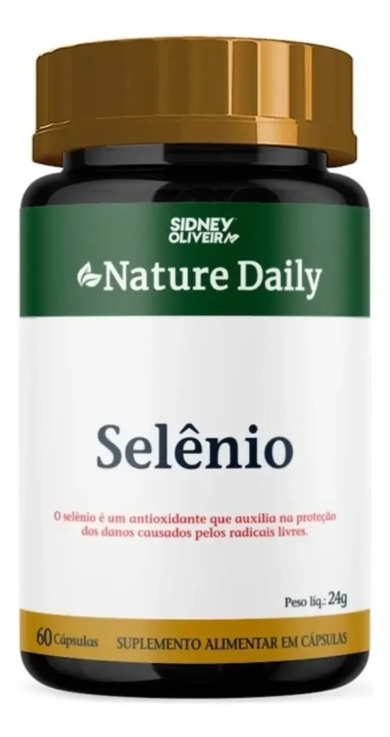 Selênio 60 Cápsulas Mineral Para A Saúde De Defesa Do Corpo Sabor Sem Sabor