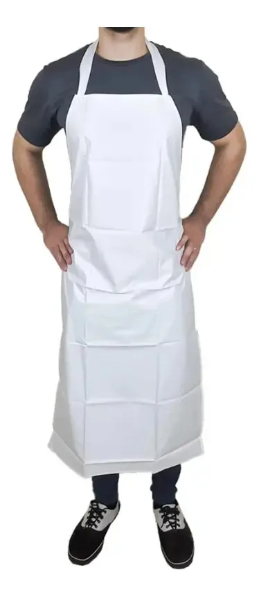 Avental Emborrachado G 110x70cm Açougue Cozinha Padaria - Rs Cor Branco