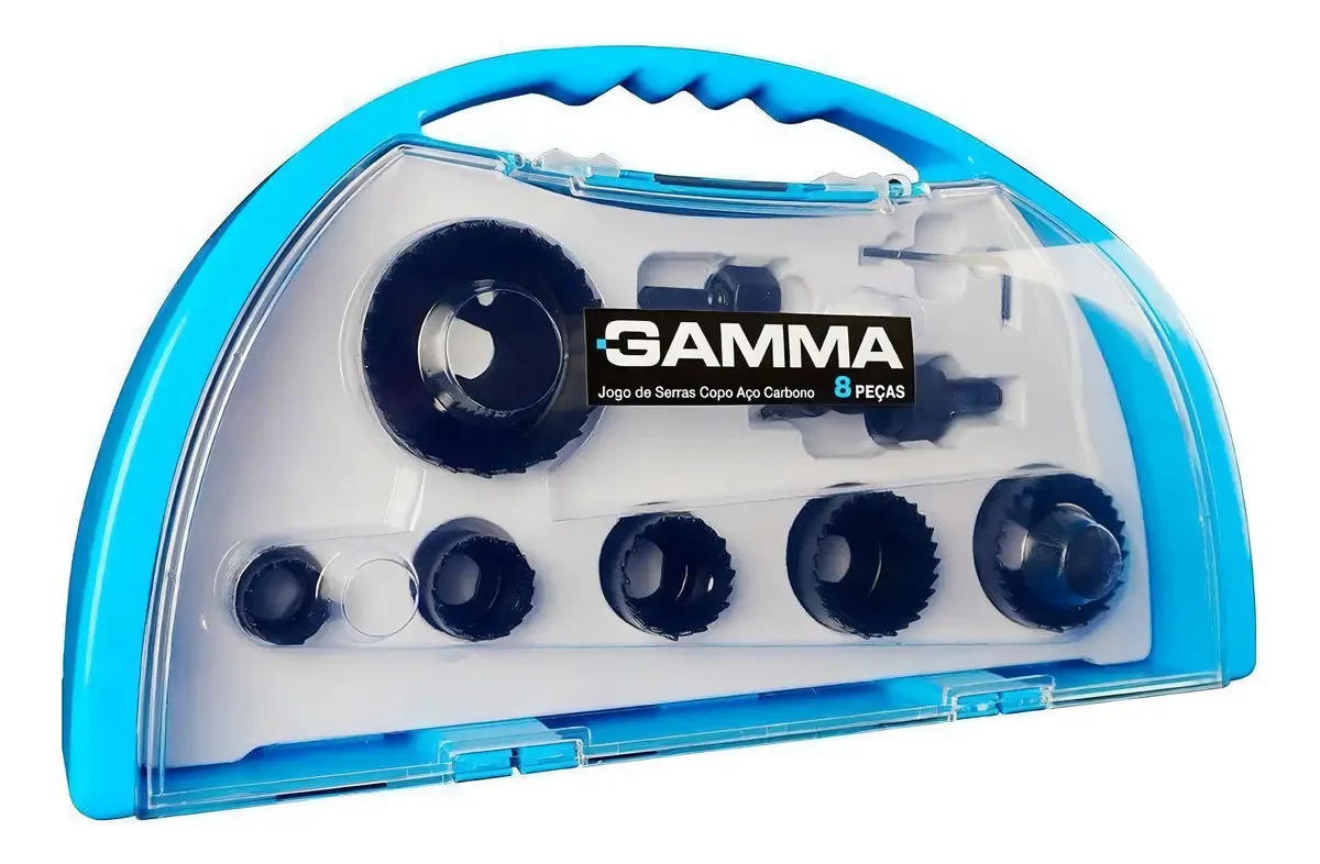 Jogo De Serras Copo Gamma Aço Carbono 8 Peças Cor Outro