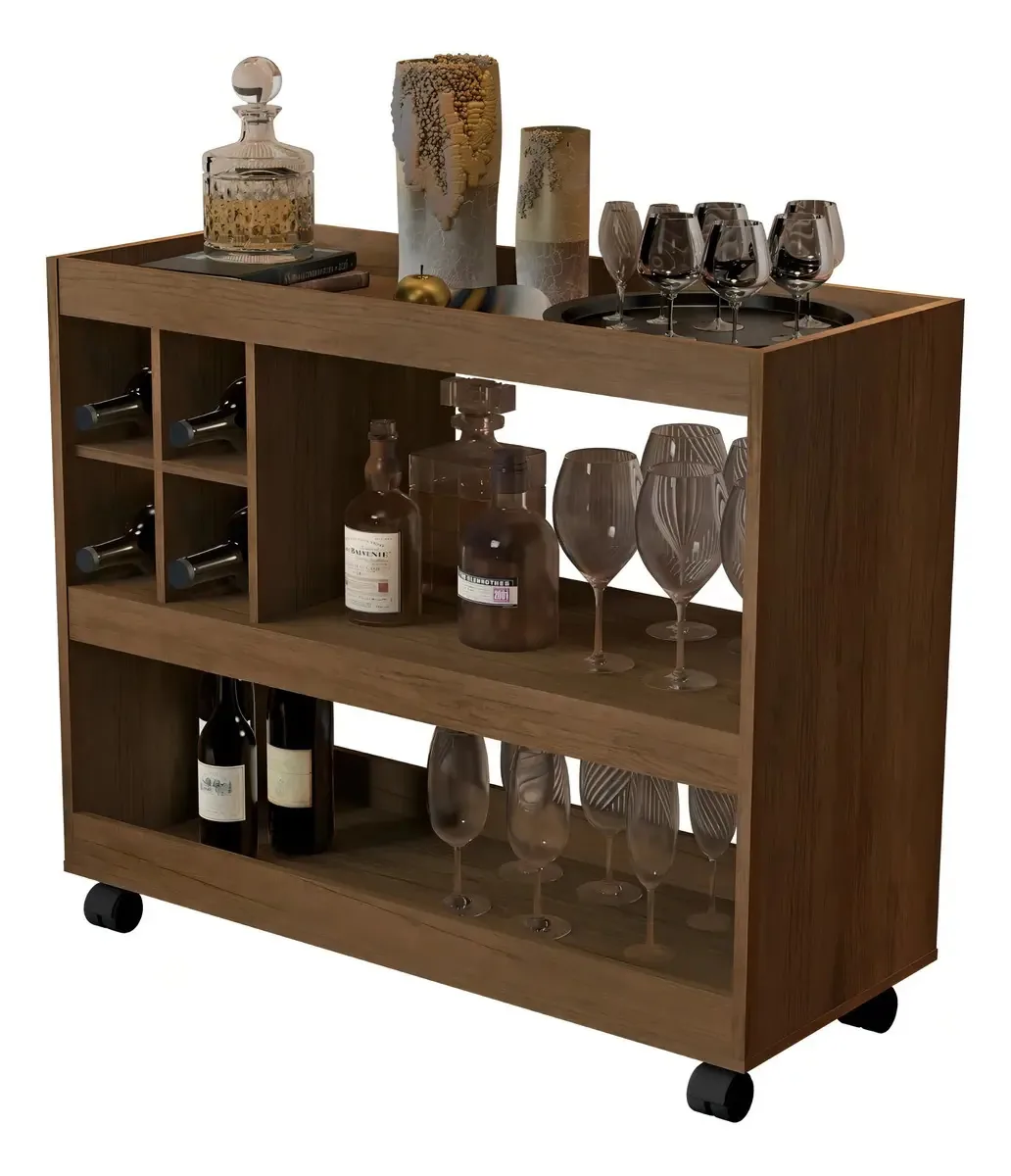 Armário de vinho com rodas Cellar Bar Cup Holder