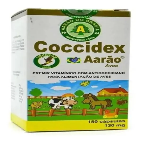 Coccidex Aarão 130mg Anticoccidiano Para Aves 150 Cápsulas