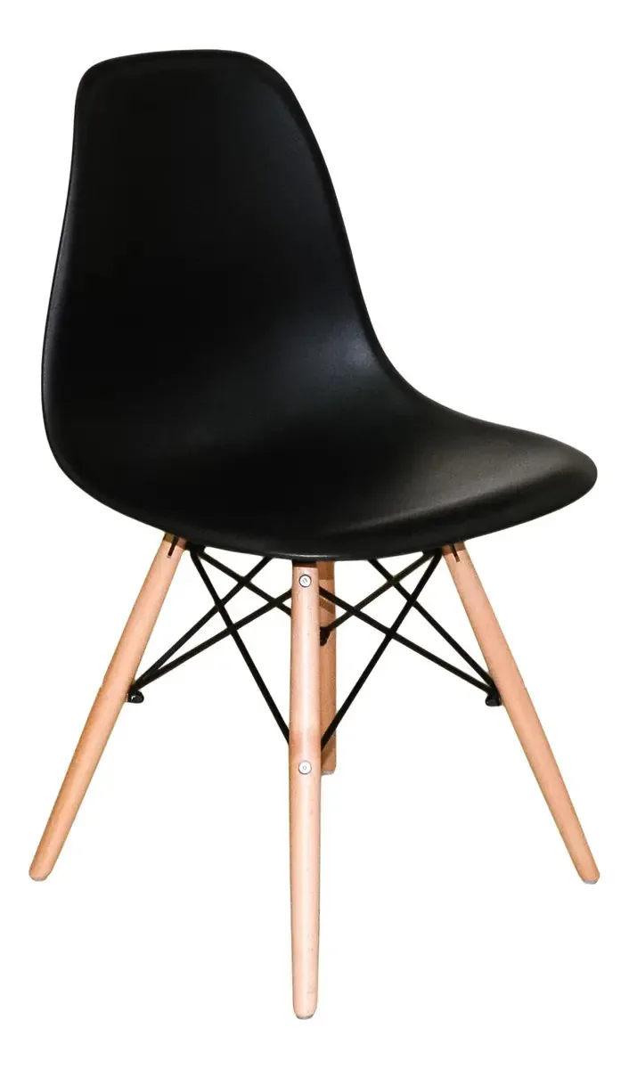 Kit 4 Cadeiras Charles Eames Eiffel Preto