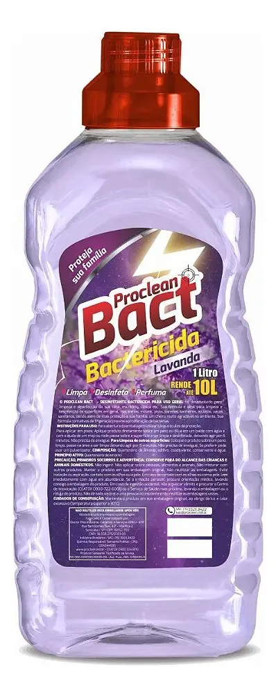 Desinfetante Bacterecida Super Concentrado 1l Lavanda