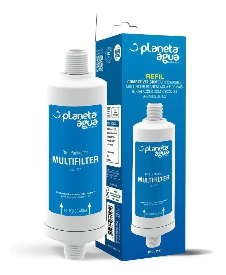 Purificado Filtro Água Multifilter Rosca 1/2 Planeta Água