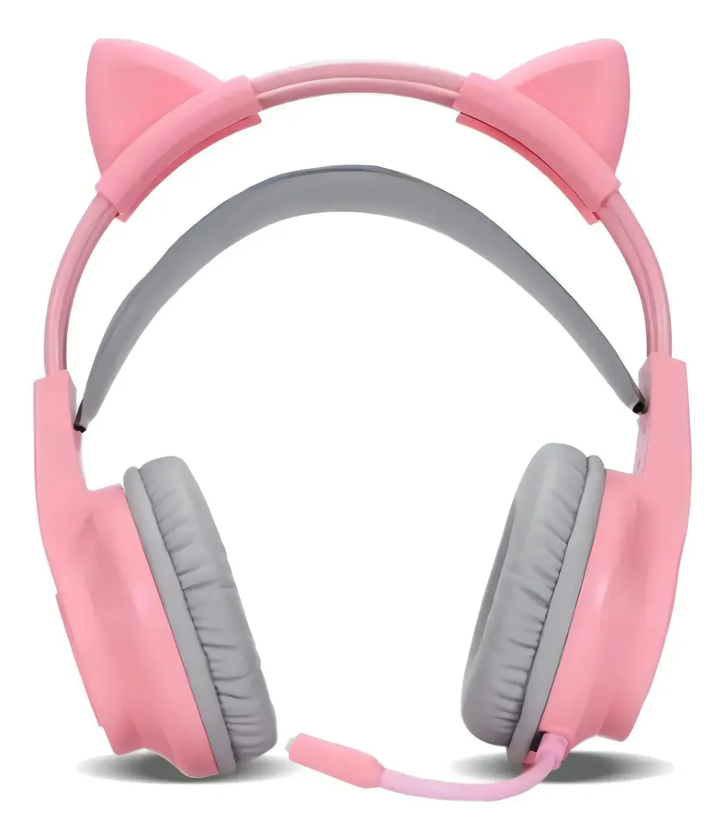 Fone Ouvido Headset Pc Gamer Gatinho Usb